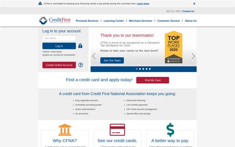 CFNA: Credit First National Association