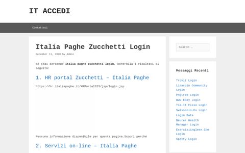 Italia Paghe Zucchetti Login - ItAccedi