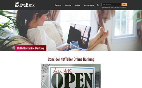 NetTeller Online Banking › Eva Bank