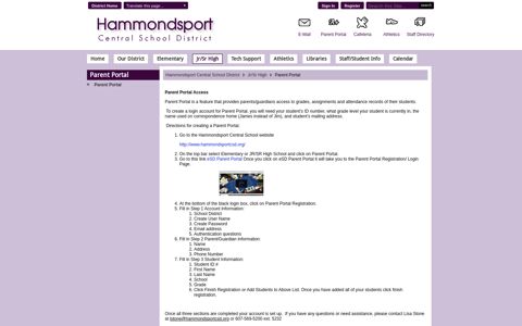Parent Portal / Parent Portal - Hammondsport Central School