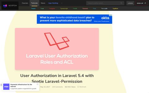 User Authorization in Laravel 5.4 with Spatie Laravel ...