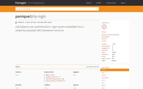 panique/php-login - Packagist