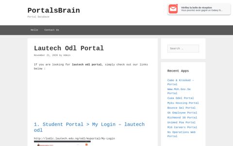 Lautech Odl - Student Portal &Gt; My Login - Lautech Odl