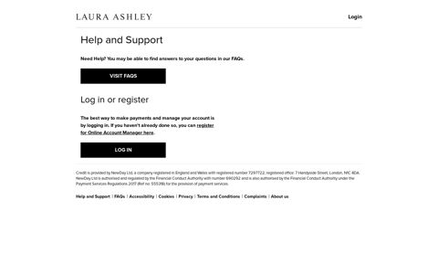 Help and Support - Online Account Manager | Laura Ashley