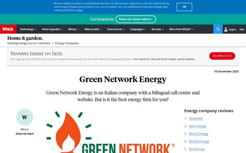Green Network Energy Review - Which?
