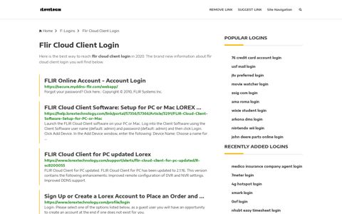 Flir Cloud Client Login ❤️ One Click Access - iLoveLogin