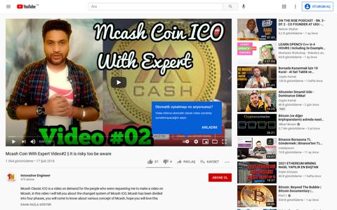 Mcash Coin With Expert Video#2 || It is risky too be ... - YouTube