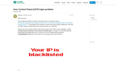 User Control Panel (UCP) login problem - FreePBX ...