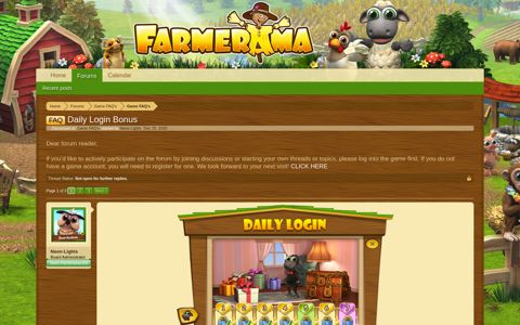 FAQ - Daily Login Bonus | Farmerama EN