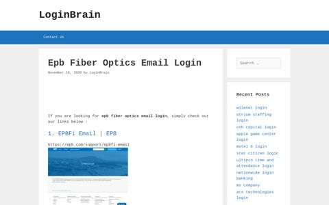 epb fiber optics email login - LoginBrain