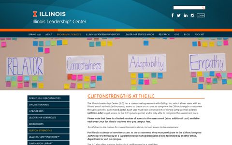 CliftonStrengths at the ILC | Illinois Leadership® Center