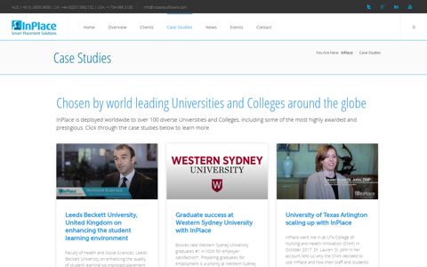 Case Studies - | InPlace University and college case studies