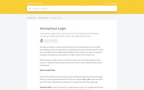 Anonymous Login | Lessonly Help Center