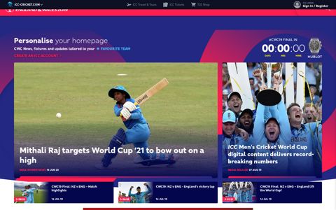 ICC Cricket World Cup 2019: Live Cricket Scores & News