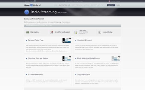 Listen2MyRadio / Radio Streaming - Free Account