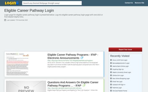Eligible Career Pathway Login - Loginii.com