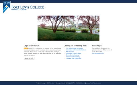 Fort Lewis College WebOPUS