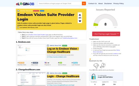 Emdeon Vision Suite Provider Login