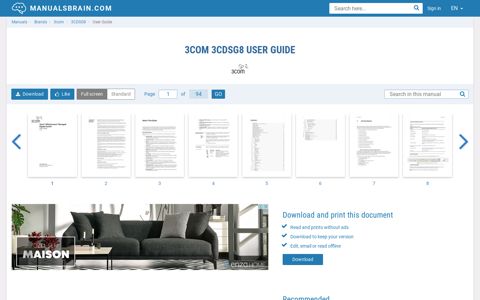 3com 3CDSG8 User Guide - Page 1 of 94 | Manualsbrain.com