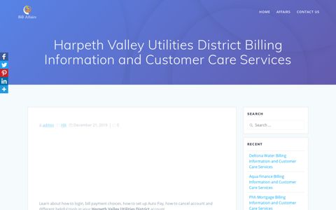 Harpeth Valley Utilities District Billing Information and ...
