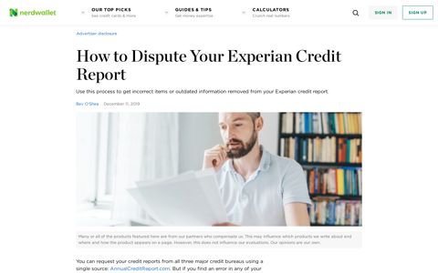 How to Dispute Your Experian Credit Report - NerdWallet