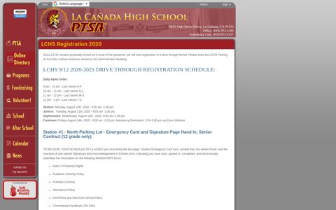 LCHS Registration 2020 - LCHS PTSA - Our School Pages