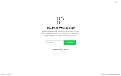 HackPack Weekly Gigs