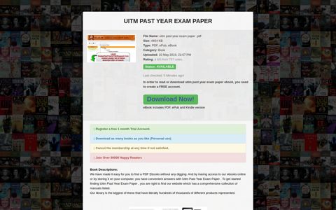Uitm Past Year Exam Paper