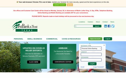 FirstBank & Trust Homepage | FirstBank & Trust