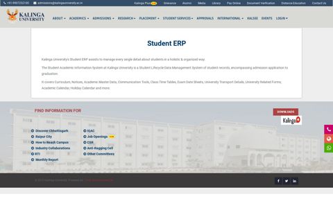 Student ERP - Kalinga