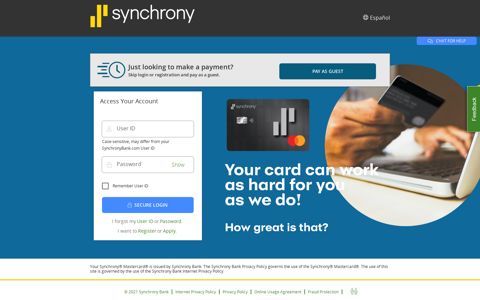 Manage Your Synchrony Financial Credit Card Account