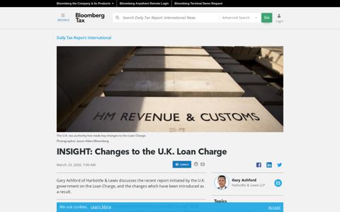 INSIGHT: Changes to the U.K. Loan Charge - Bloomberg Tax