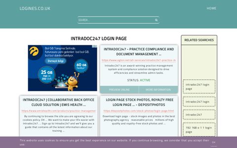 intradoc247 login page - General Information about Login