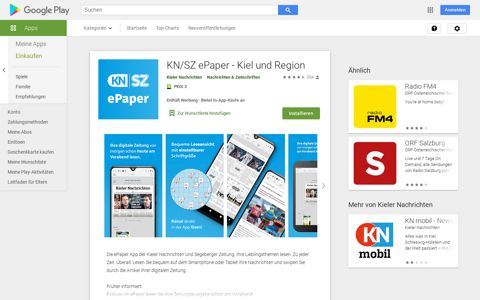 KN/SZ ePaper - Kiel und Region – Apps bei Google Play