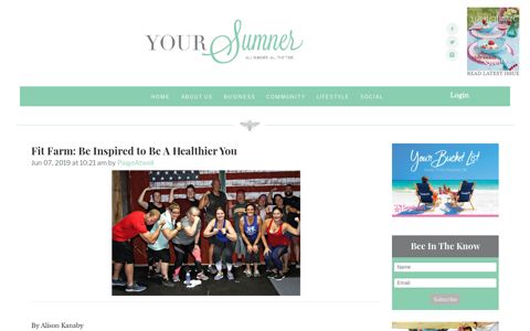 Fit Farm: Be Inspired to Be A Healthier You - yoursumner ...