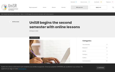 UniSR begins the second semester with online lessons ...