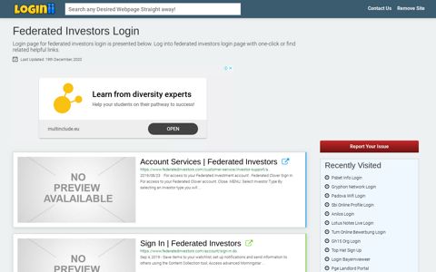 Federated Investors Login - Loginii.com
