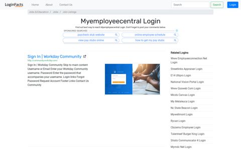 Myemployeecentral - Sign In | Workday Community - LoginFacts