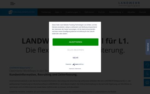 LANDWEHR Webportal für L1 - LANDWEHR software