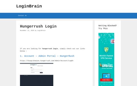 Hungerrush Account - Admin Portal - Hungerrush - LoginBrain