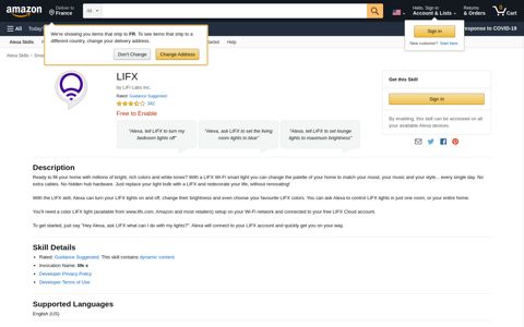 LIFX: Alexa Skills - Amazon.com