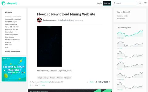 Fleex.cc New Cloud Mining Website — Steemit