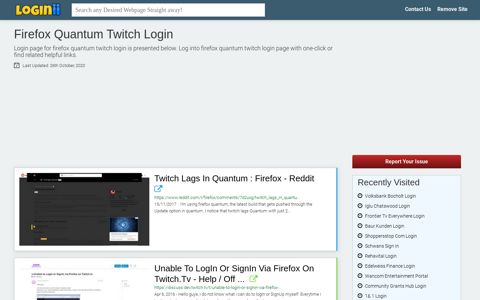 Firefox Quantum Twitch Login - Loginii.com