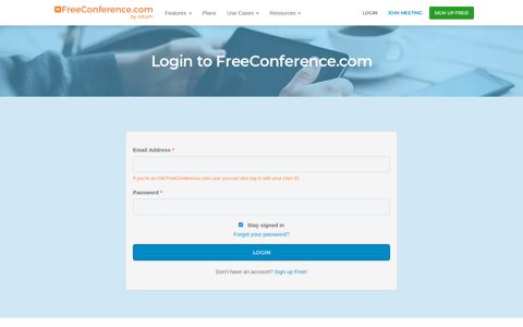 Free Web Conference Calling - Login to FreeConference.com