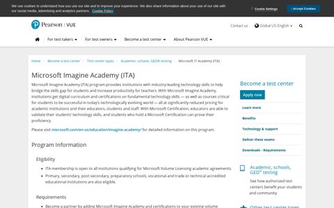 Microsoft IT Academy (ITA) :: Academic :: Test centers ...