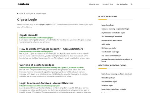 Gigats Login ❤️ One Click Access