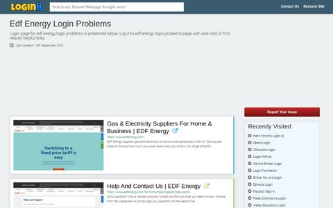 Edf Energy Login Problems - Loginii.com