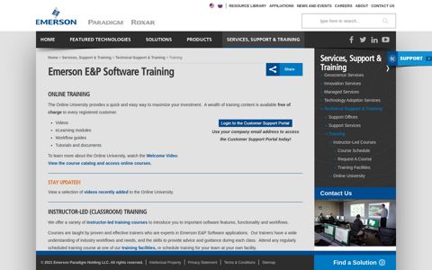 Training by Emerson E&P Software - Emerson Paradigm