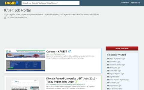 Kfueit Job Portal - Loginii.com