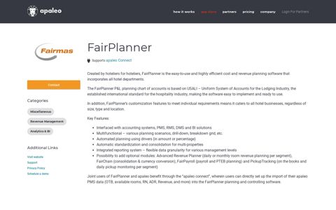 FairPlanner | apaleo app store